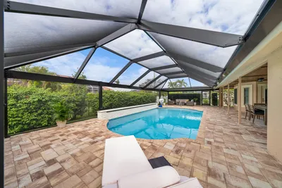 Backyard view from a lounge chair